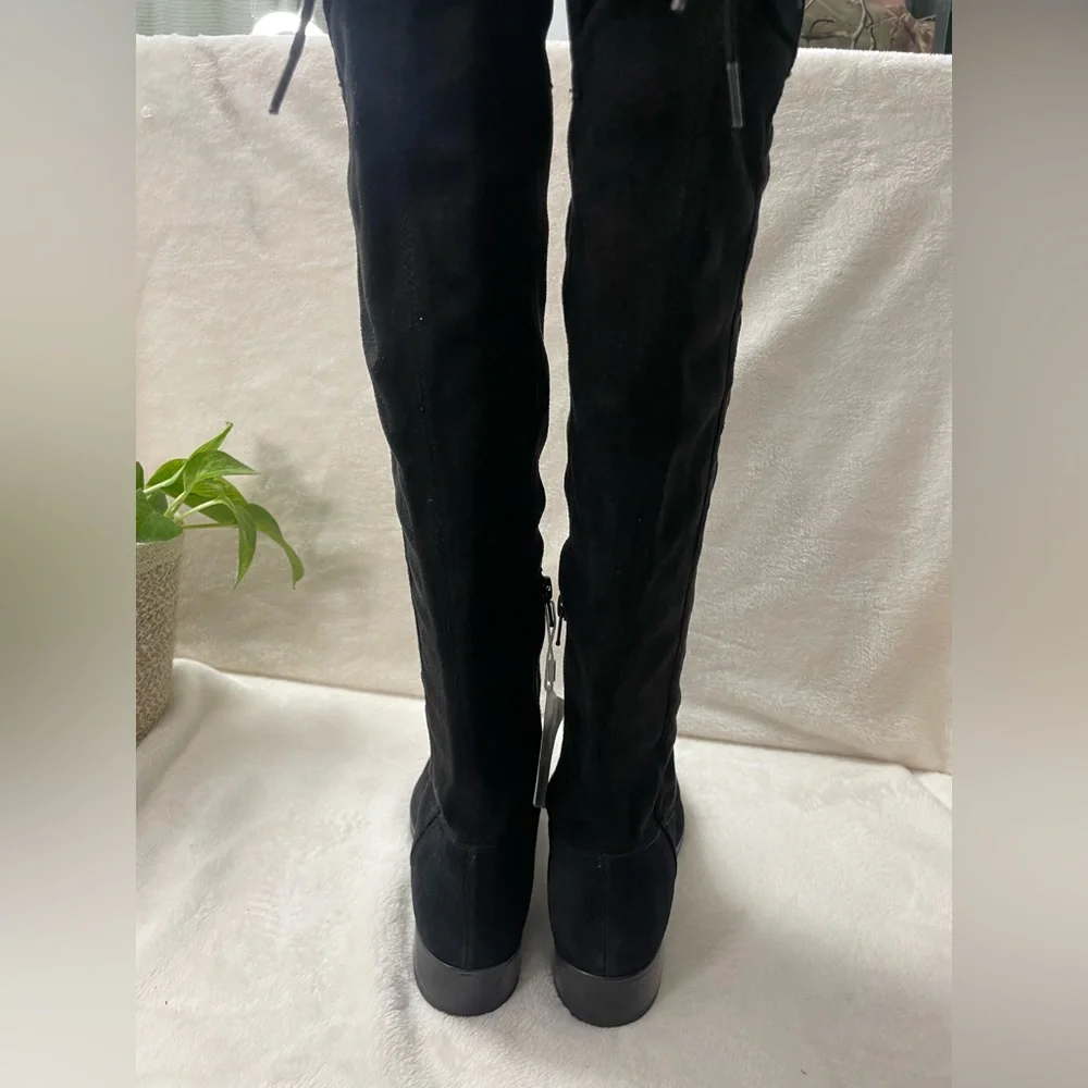 GEOX Felicity Suede Over The Knee High Black‎ Suede Boots 6.5 M, E 509